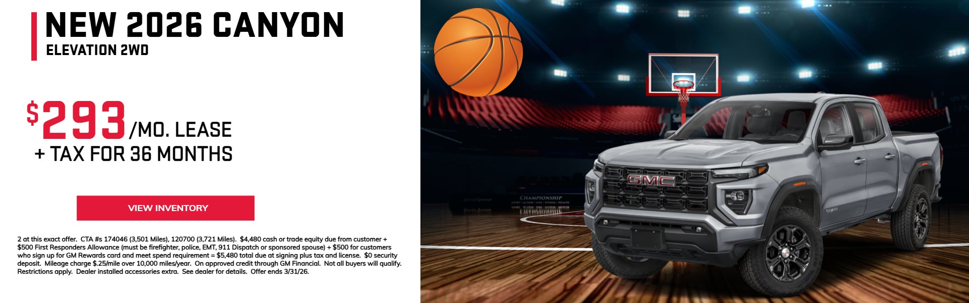 New 2026 GMC Canyon Elevation Special