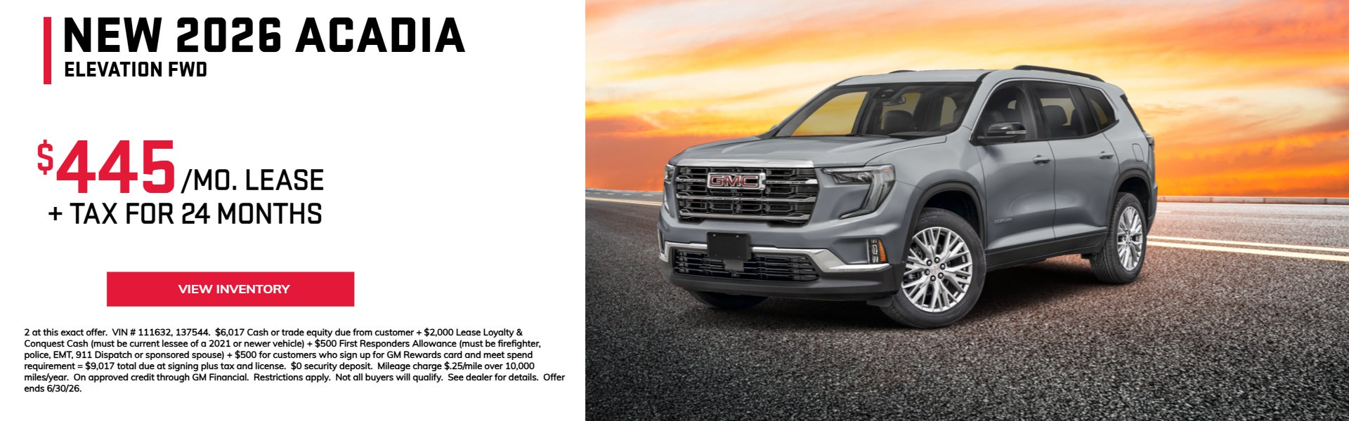 New 2026 GMC Acadia Special